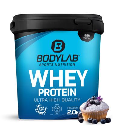 Bodylab24 Whey Protein Powder Blueberry Muffin 2kg Blueberry Muffin 2 kg (1 pack)