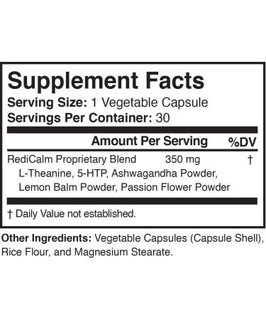 RediCalm Natural Stress Relief Supplement - Non-GMO, Vegan, Gluten-Free - Buy Online on GoSupps.com