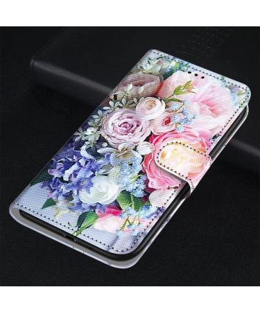 Magon Full Body Flip PU Leather Case for Xiaomi Redmi Note 11S Colorful Pink Flower Wallet Cover with Card Compartments and Stand - Buy Online on GoSupps.com