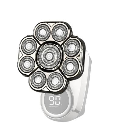 Substitute cup heads for men replacement cheese heads for men |9-head handler replacement heads universal substitute heads for body hairers with double ring tedious silver
