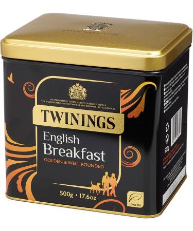 Twinings English Breakfast Loose Tea Caddy - 500g - Buy Online on GoSupps.com