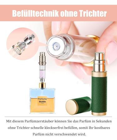 Travelofo Refillable Perfume Atomiser G-Green Leather 5 ml Portable - Buy Online on GoSupps.com