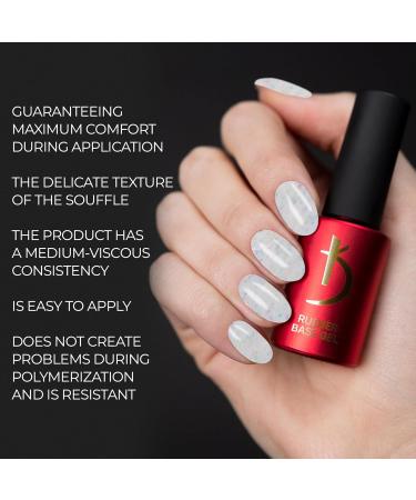 K Professional Rubber Base Gel - Milky Lilac 7ml | Best Base Coat for Gel Nails - Long-lasting Nail Polish - Shop Internationally - Buy Online on GoSupps.com