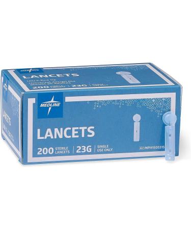 Medline 23G General Purpose Lancet for Universal Lancing Devices - Box of 200 - Buy Online on GoSupps.com