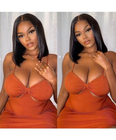 Paneway U Part Wig - 12 Straight Bob Human Hair for Black Women | Brazilian Remy Clip-in Extensions - Buy Online on GoSupps.com