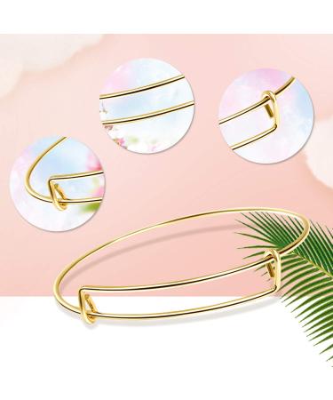 UPINS 60Pcs Expandable Bangle Bracelets - DIY Adjustable Wire Bracelets for Women - Silver & Gold - Buy Online on GoSupps.com