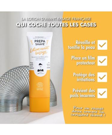 Monsieur BARBIER Pre-Shave Lotion | For sensitive skin | Caffeine Zinc & Vitamin C | Prevents irritation and ingrown hairs | Vegan Natural and French | Sulfate and paraben free | 75mL - Buy Online on GoSupps.com