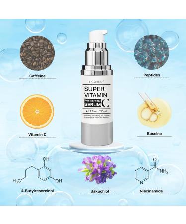 Buy Super C Serum for Women Over 70 | Vitamin C & Retinol Anti-Aging Face Serum Hydrates Lifts Firms & Evens Skin Tone (30ml - Buy Online on GoSupps.com