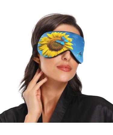 Haskirky Light Blocking Eye Mask - Adjustable Adult Men and Women | Perfect for Travel, Meditation, and Deep Sleep | Sunflower Flowers Design - Buy Online on GoSupps.com
