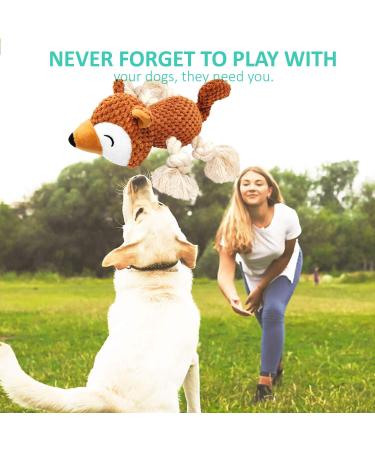 Aeitpet Dog Toys for All Breeds - Squeaky Plush Toys for Large & Small Dogs - Cuddly Dog Toys with Crinkle Paper - Buy Online on GoSupps.com