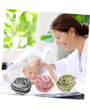 Shop Housoutil 3pcs Rose Bath Balls - Natural Body Sponge & Shower Scrubber | Bubble Maker & Back Scrubber for Luxurious Bathing Experience - Buy Online on GoSupps.com