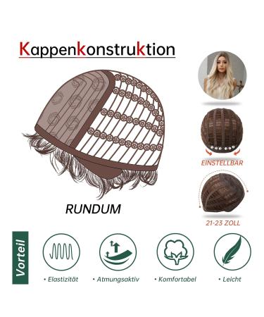 24-Inch Ombre Blonde Wavy Wig for Women - Dark Roots Loose Waves | Glue-Free Daily Cosplay Wig - Buy Online on GoSupps.com