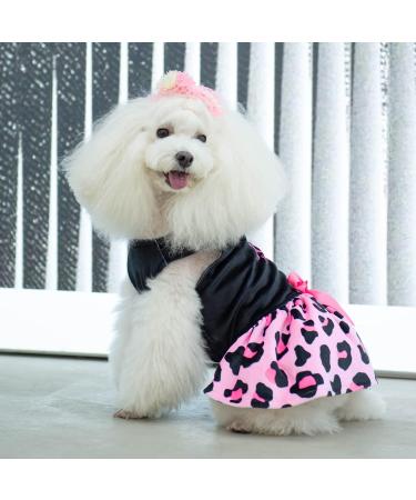 Shop Cuteebone Little Miss Sassy Pants Dog Leopard Dress - Stylish Dresses for Small Dogs & Puppies | Rosa Dog Clothing CVA15XXS-DE - Buy Online on GoSupps.com