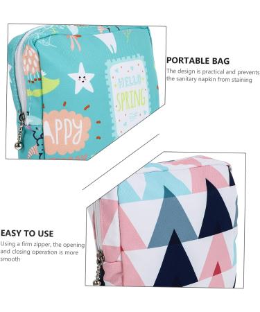 Healifty 4pcs Sanitary Napkin Storage Bags - Cotton Makeup Handbag Stand and Mini Coin Purse for Travel and Outdoor Use - Buy Online on GoSupps.com