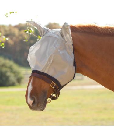 Horseware Amigo Flymask fly mask silver/navy thoroughbred