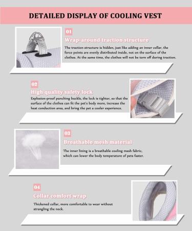 Dog Cooling Vest - Breathable Mesh Jacket for Small/Medium/Large Dogs - Adjustable with Reflective Stripes - Perfect for Outdoor Activities & Hiking - XL Pink - Buy Online on GoSupps.com