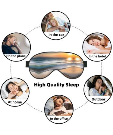 Buy Sunset Over The Waves Eye Mask - Soft Adjustable & Comfortable Sleep Mask for Men & Women | International Shipping - Buy Online on GoSupps.com