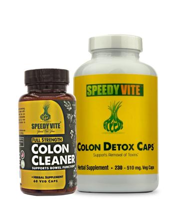 Complete Colon Detox & Cleanse Set (230 Veg Cap Detox 60 Tablet Cleanse) 290 VEG CAP Detox 100 Tablet Cleanse