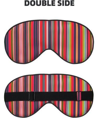 Buy Colorful Stripes Print Double-Sided Eye Mask - Soft Light-Blocking for Better Sleep | International Shipping Available - Buy Online on GoSupps.com