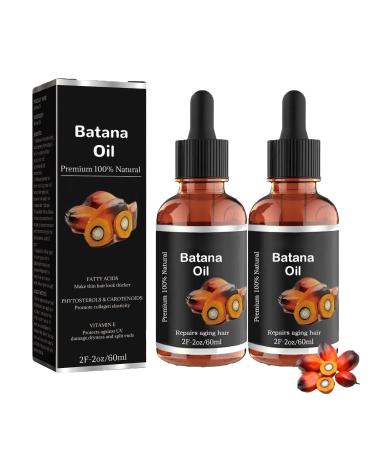Batana Oil For Hair Growth Natural Organic For Healthy Hair Improves Hair And Skin Radiance Leaves Your Hair Smoother Christmas Gifts (2 Pcs)