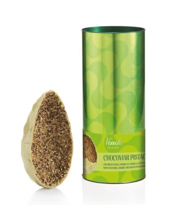 Venchi - uf au Chocolat Chocoviar Pistache 330 Gr Go t Chocolat Blanc et P te de Pistache Sans Gluten avec Surprise Collection de P ques Venchi Id e Cadeau