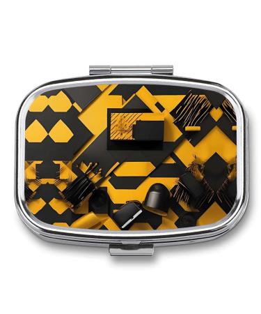 Pill Box 5ae96bea237260632afbc20dea9464b_78583065 Print 2 Compartment Medicine Pill Case Pill Organizer Decorative Metal Portable Pill Box for Pocket Or Purse Style