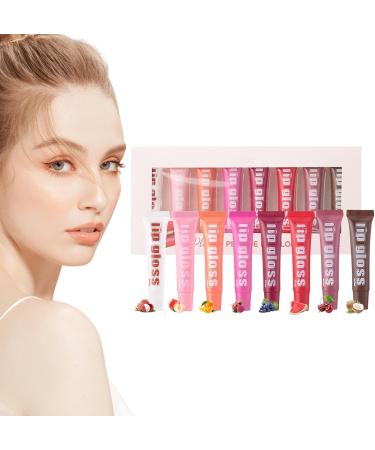  Ziennhu Set of Flavored Lip Glosses for Girls 8X Fruit Flavored Lip Oil for Dry Lips - Liquid Lip Gloss - Fruit Flavored Lip Oil - Buy Online on GoSupps.com