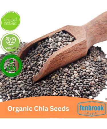 Organic Chia Seeds 1kg Certified Organic by Fenbrook Organic - Buy Online on GoSupps.com