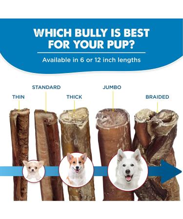 USA Baked & Packed Bully Sticks - 100% Free-Range Grass-Fed Beef - Promotes Dental Health - 8oz Pack - Single-Ingredient & Grain-Free - Buy Online on GoSupps.com