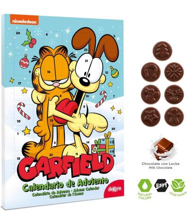 dekora - Garfield Advent Calendar - With 24 chocolates - Total 50 g - Milk chocolate - Natural colorings - Special No - Buy Online on GoSupps.com
