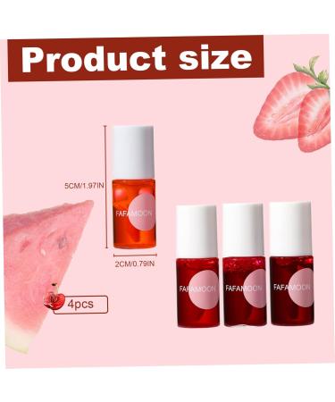 4 PCS Lip Glaze Set - Natural Waterproof Lip Gloss | Long-Lasting Non-Sticky Fruit-Flavored Lip Stain for Daily Use - Buy Online on GoSupps.com