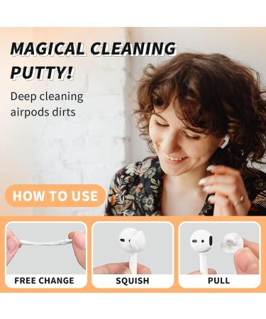 Moloppo Cleaning Putty for Apple Airpods | Ear Wax & Dirt Remover | AirPod Cleaner Kit for Charging Case, Headphones, Electronics White - Buy Online on GoSupps.com