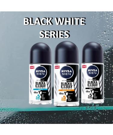 NIVEA Black & White Fresh Men's Roll-On Deodorant - Alcohol-Free 48-Hour Protection 1.7 oz (Pack of 3) - Shop Internationally - Buy Online on GoSupps.com