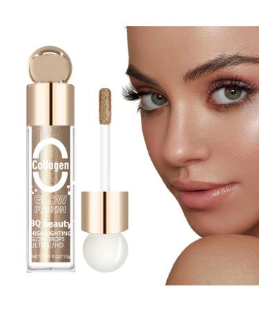 Eyeshadow | Holographic Eyeshadow Liquid Shimmer Eyeshadow | Highlight Eye Makeup and Glow Liquid Eyeshadow Long-Lasting for Woman Girl Frifer 6#