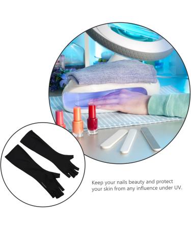 Beaupretty 1 Pair nail gloves Fingerless Manicure Gloves UV shield glove anti UV glove fingerless gloves UV-resistant Manicure Gloves protection ultra violet light Mj03 polyester 25X9X0.4CM - Buy Online on GoSupps.com