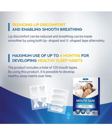 120 PCs Advanced Mouth Tape for Snoring and Better Sleep by DABIDA - 2 Types - Buy Online on GoSupps.com
