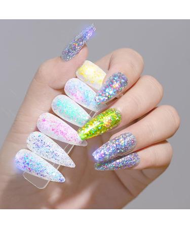 MKNZOME 12 Jars Chrome Nail Powder Glitter Set - Holographic Ultra Fine Glitter - 1g/Jar #3 - Buy Online on GoSupps.com