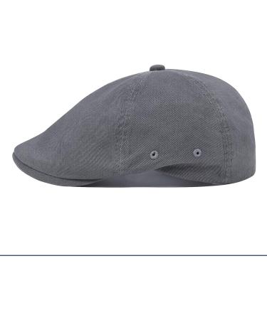 VOBOOM Cotton Flat Cap Cabbie Hat Dark Grey | Gatsby Ivy Irish Newsboy Hat - Buy Online on GoSupps.com