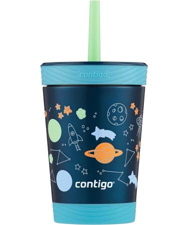 Contigo Kids Spill-Proof Tumbler Set with Stainless Steel & BPA-Free Plastic - Blue Raspberry Cosmos & Gummy Spaceship - Buy Online on GoSupps.com