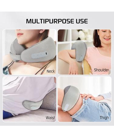CONQUECO Shiatsu Neck and Back Massager with Heat - Rechargeable Cordless Soft 3D Kneading Beads for Pain Relief - Perfect Gift for Cervical Relaxation at Home or Office - Buy Online on GoSupps.com