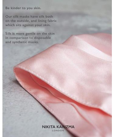 KARIZMA Beverly Hills Pink Silk Face Mask - Designer Reusable Facemask for Women | Washable Luxury Fashion Mask - Buy Online on GoSupps.com