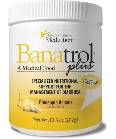 Banatrol Natural Anti-Diarrheal with Prebiotics, Relief for IBS, Recurring Diarrhea, Clinically Supported Medical Food, Non-Constipating, 28 Servings (Pineapple)