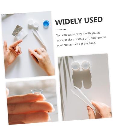 Lurrose 4-Piece Makeup Tweezers Set - Stylish Contact Lens Holder & Travel Case - Ideal for Traveling with Contact Lenses - Buy Online on GoSupps.com