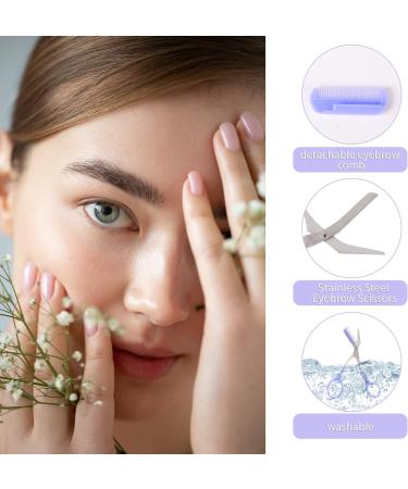 Professional Precision Eyebrow Scissors with Comb - Purple Eyebrow Trimmer for Men and Women - Buy Online on GoSupps.com