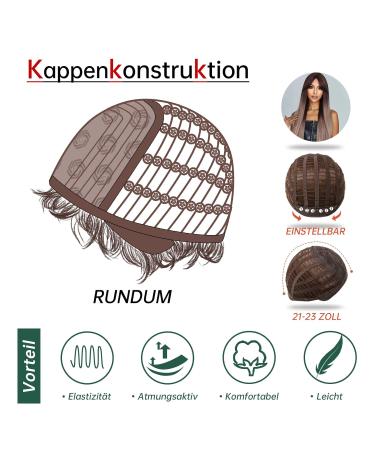 Buy Testar 28 Inch Ombre Brown Gray Wig - Long Straight Heat-Resistant Synthetic Fiber Wig for Women | Perfect for Daily Party & Cosplay Use - Buy Online on GoSupps.com