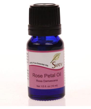SVATV Essential Rose Flower Oil - Aromatherapy Yoga & Massage Oil for Mood Boosting & Room Fragrance - 10ml Therapeutic Quality - Buy Online on GoSupps.com
