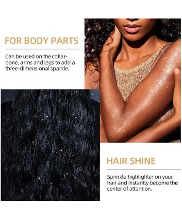 3-Piece Set Highlighter Powder Sticks | Body Shine High Gloss Makeup | Sparkle Contour & Blush Powder | For Hair, Face, Eyes, Body | 3 Colors - Buy Online on GoSupps.com