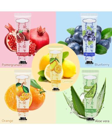 Mini Hand Cream Set 5 Pieces Hand Moisturizing Cream Women Hand Cream Nourishing and Moisturizing Care for Dry and Scaly Hands - Buy Online on GoSupps.com