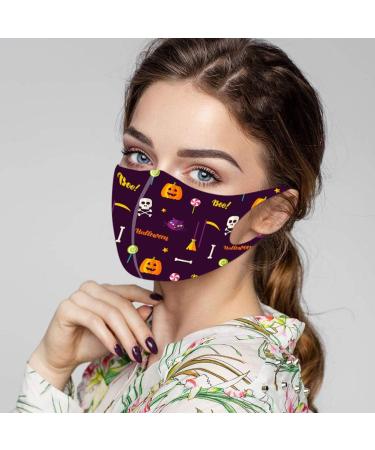 Yliquor 5pc Adult Halloween Mouth Mask for Protection Face and Nose Health Washable Earloop Mask Reusable Washable for Men Women Adults (5 PC D) - Buy Online on GoSupps.com