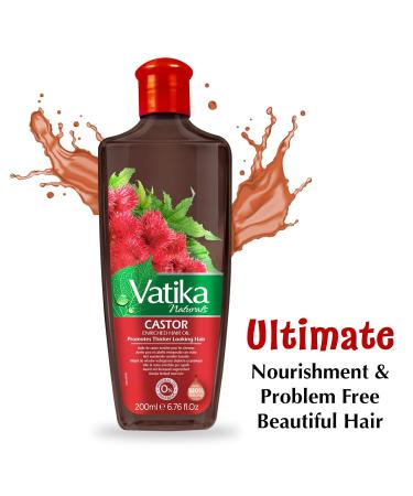 Vatika Naturals Hair Oil Castor - 200 ML | Premium Hair Care for Stronger Hair - International Shipping Available - Buy Online on GoSupps.com